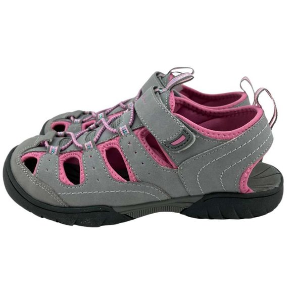 Eddie Bauer Girl's Bump Toe Sandal | Grey & Pink | Various Sizes - Picture 4 of 6